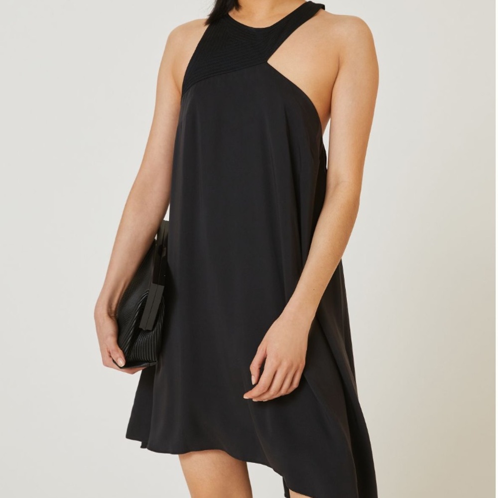 Cutout halter mini dress